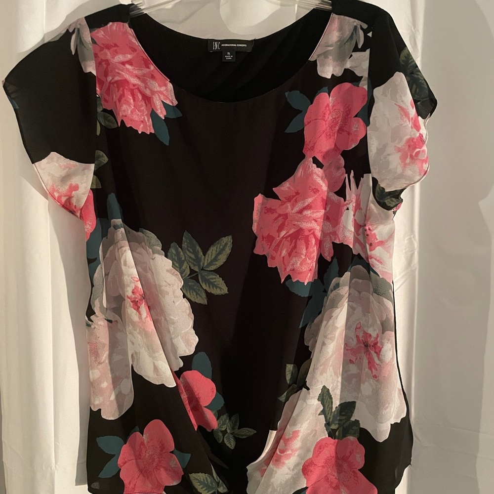 Black cap sleeve shirt